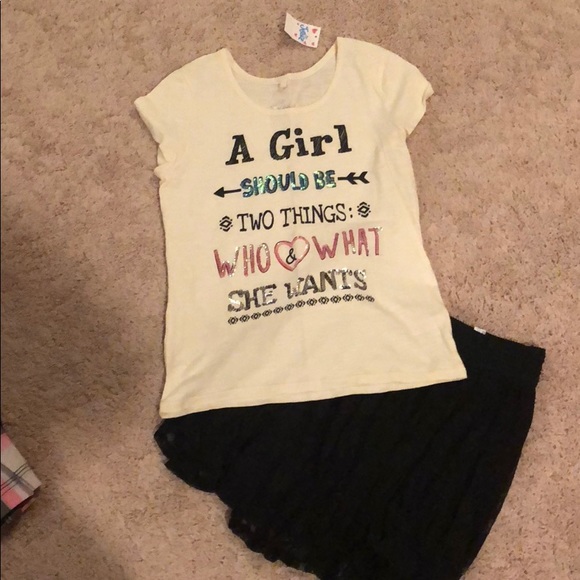 NWT Youth Girls Size 12 Matching Shirt and Skirt. - Picture 4 of 4